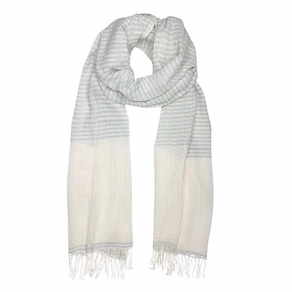 Airy Cotton Stripe Scarfcategory_Accessories from SLATE + SALT - SHOPELEOS