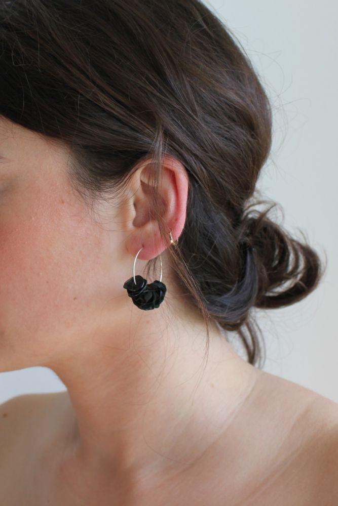 Alice Dark Green Hoop Earringscategory_Accessories from Giulia Letzi + META Jewelry - SHOPELEOS