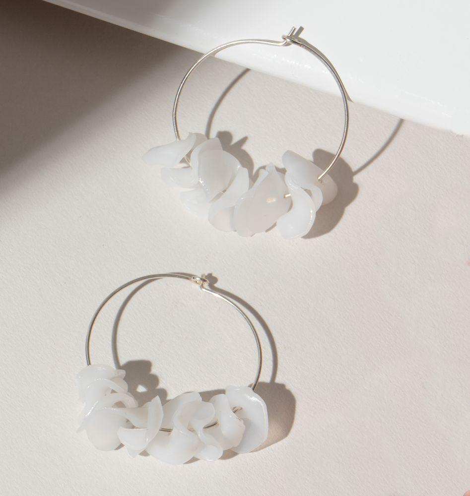 Alice White Hoop Earringscategory_Accessories from Giulia Letzi + META Jewelry - SHOPELEOS