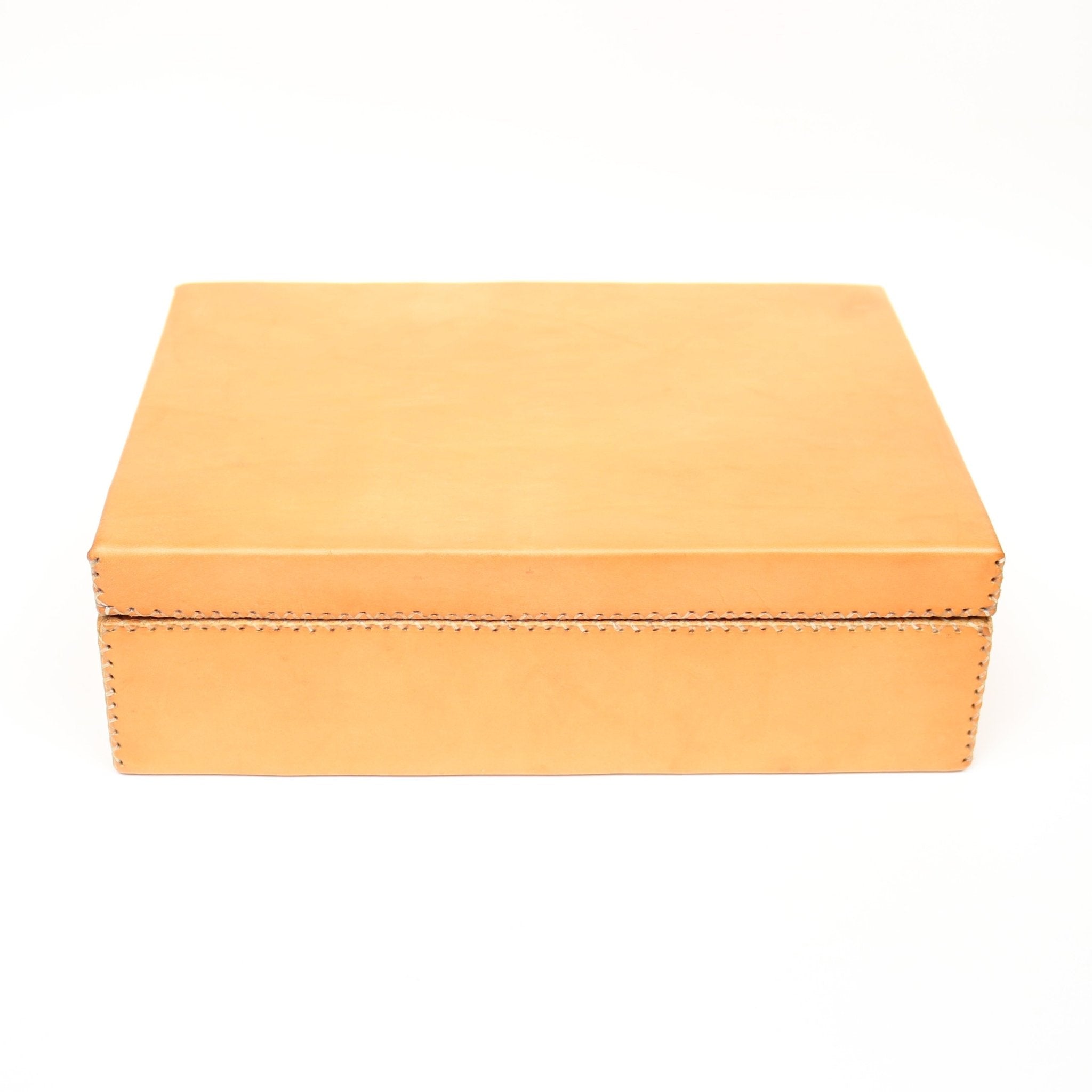 Amanecer | Tan Leather Boxcategory_Decor from Bati - SHOPELEOS