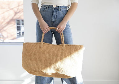 Oversized Sisal Tote | Amshacategory_Accessories from Amsha - SHOPELEOS