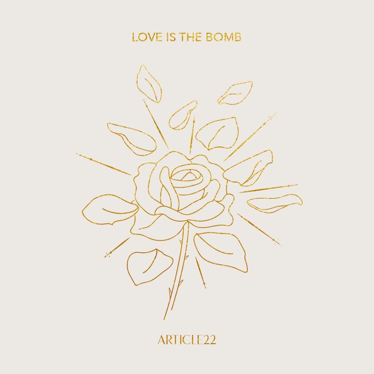LOVE IS THE BOMB 14K GOLD + 3 DIAMOND BANGLEcategory_Accessories from ARTICLE22 - SHOPELEOS