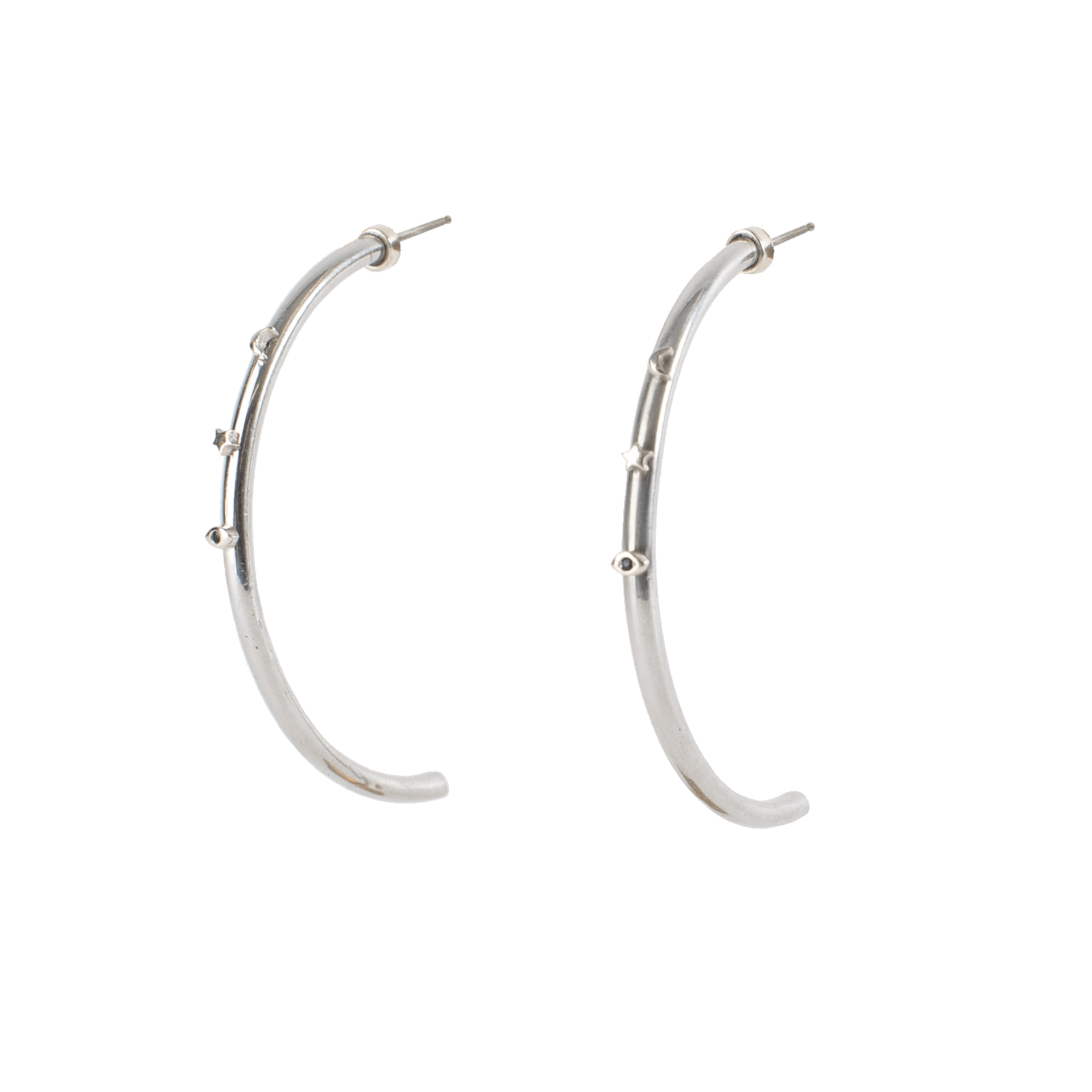 NEW COSMOS MOON, STAR, SAPPHIRE EYE Hoop Earringscategory_Accessories from ARTICLE22 - SHOPELEOS