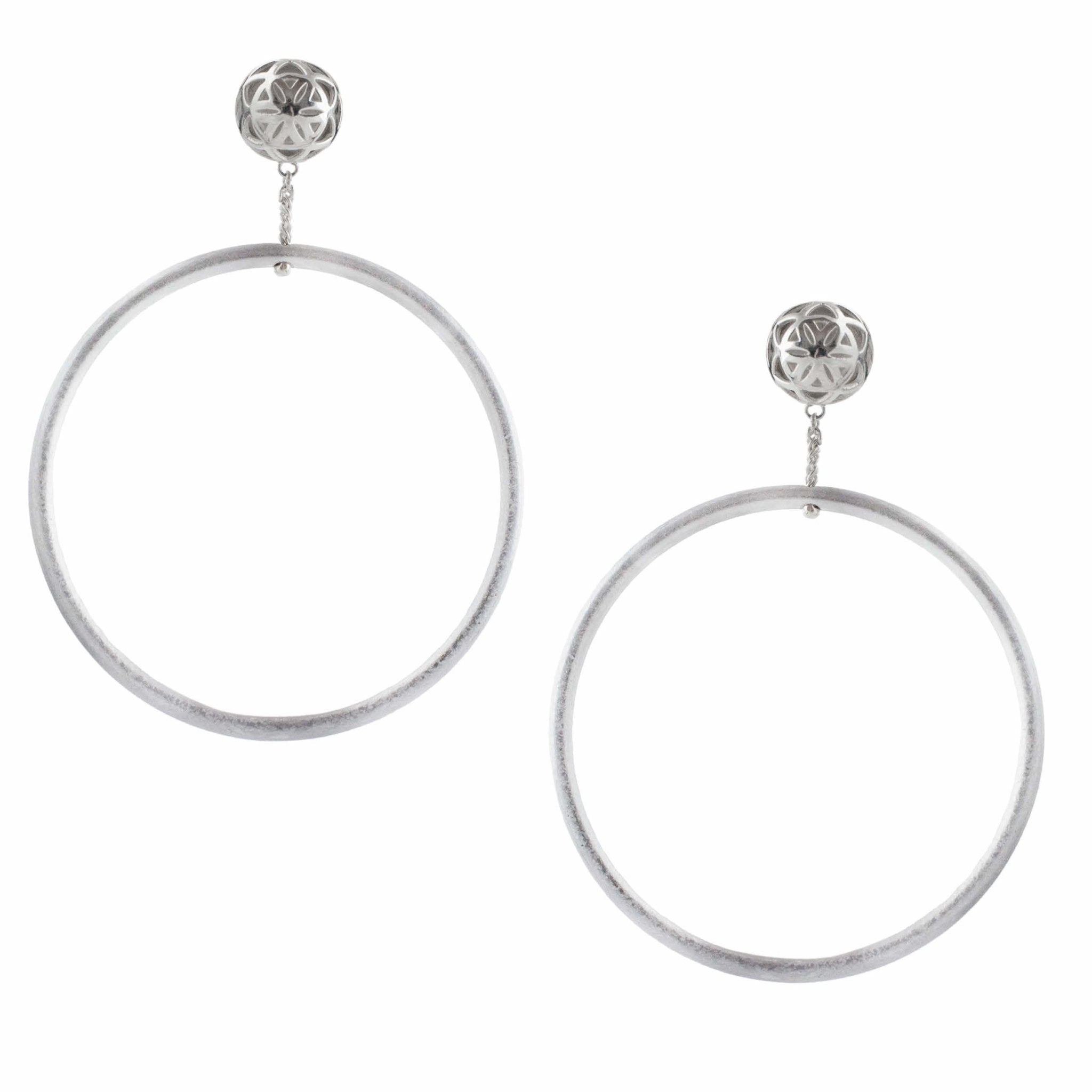 SPHERIC SEED OF LIFE HOOP EARRINGScategory_Accessories from ARTICLE22 - SHOPELEOS