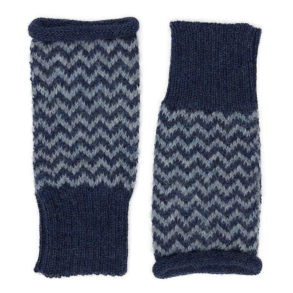Azul Chevron Knit Alpaca Glovescategory_Accessories from SLATE + SALT - SHOPELEOS
