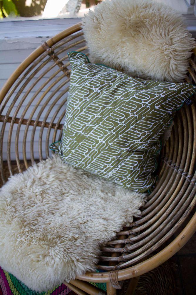 Batik Pillow | Olive Greencategory_Decor from NEEPA HUT - SHOPELEOS