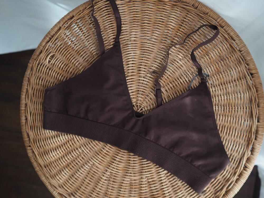 Beaumont Organic Cotton Bra in Chocolatecategory_Womens Clothing from Beaumont Organic - SHOPELEOS