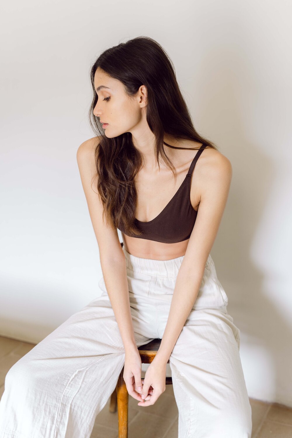 Beaumont Organic Cotton Bra in Chocolatecategory_Womens Clothing from Beaumont Organic - SHOPELEOS