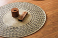 Black Triangle Mat | 4' Round | Natural Basecategory_Décor from NEEPA HUT - SHOPELEOS