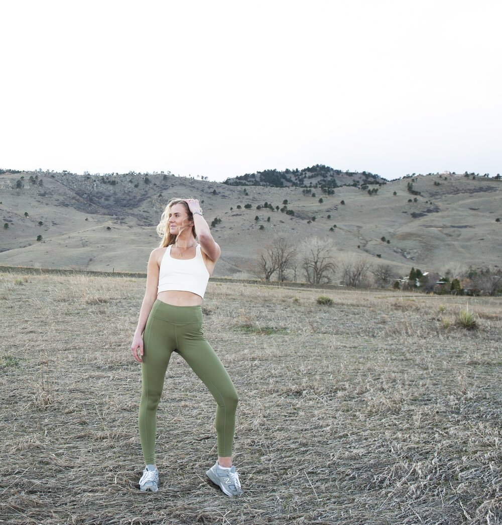 Compressive legging by Girlfriend Collective | Olivecategory_Womens Clothing from Girlfriend Collective - SHOPELEOS