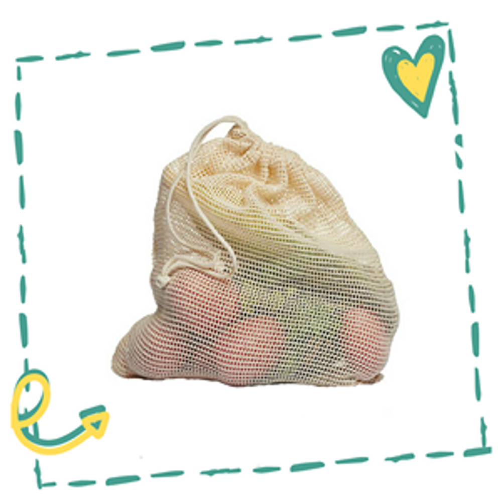 Cotton Mesh Bags - Set of 2category_Kitchen & Dining from Kiwi Eco Box - SHOPELEOS
