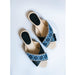 The Tatreez Cross Sandal in BlueCategory_Women Shoes from Darzah - SHOPELEOS