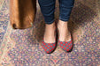 The Tatreez Flat - Cardinal Redcategory_Women shoes from Darzah - SHOPELEOS