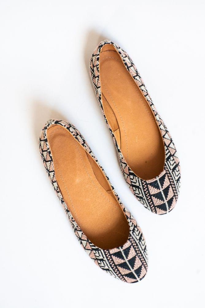 The Tatreez Flat - Rose PinkCategory_Women Shoes from Darzah - SHOPELEOS