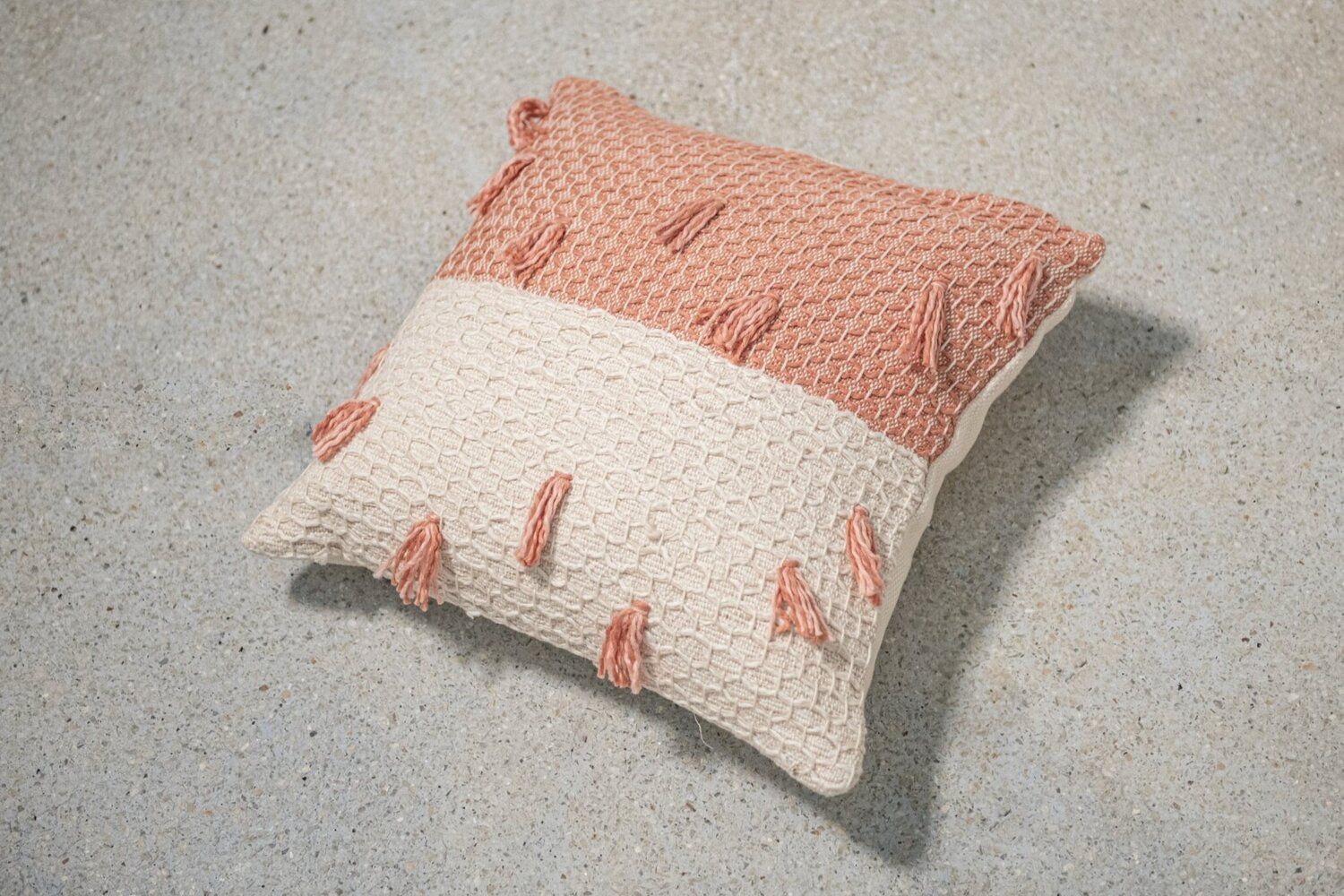 Diamond Guayaba Pink Pillow with Tasselscategory_Decor from Zuahaza - SHOPELEOS