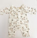 Dog Print Ruffle Coverall Romper (organic cotton)category_Kids from lu & ken co - SHOPELEOS