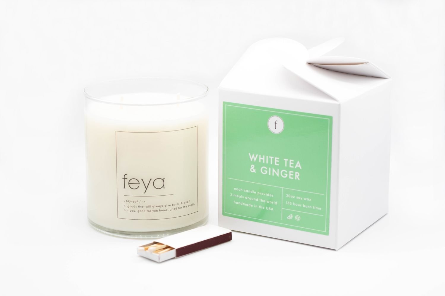White Tea & Gingercategory_Décor from Feya Candle Co. - SHOPELEOS