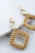 Xuan 16K Gold-Plated Brass Buffalo Horn & Rattan/Wicker Geo Statement Earringscategory_Accessories from Hathorway - SHOPELEOS
