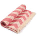 Mersin Chevron Towel / Blanket Pinkcategory_Bedding & Bath from HILANA: Upcycled Cotton - SHOPELEOS
