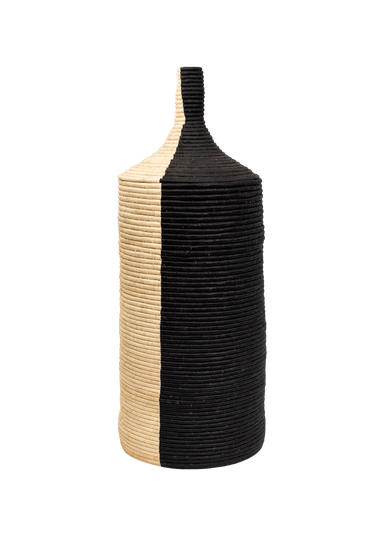 Large Odetta Black + Natural Floor Box IIcategory_Decor from KAZI - SHOPELEOS