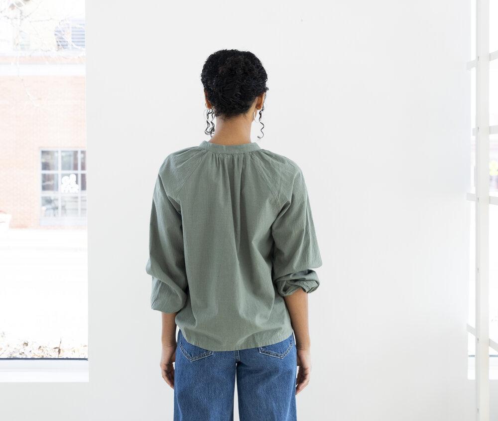 Sonnet Blouse | Seaweed | LACAUSAcategory_Womens Clothing from Lacausa - SHOPELEOS