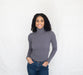 Sweater Rib Turtleneck | Basalt | LACAUSAcategory_Womens Clothing from Lacausa - SHOPELEOS