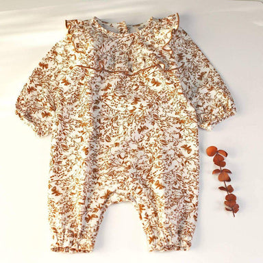 Floral Butterfly Ruffle Coverall Romper (organic cotton)category_Kids from lu & ken co - SHOPELEOS