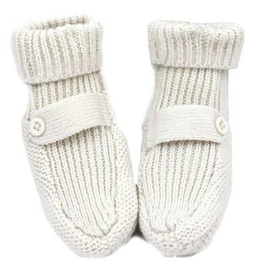Organic Cotton Knitted Booties for Newborn Babies (One Size)category_Kids from lu & ken co - SHOPELEOS