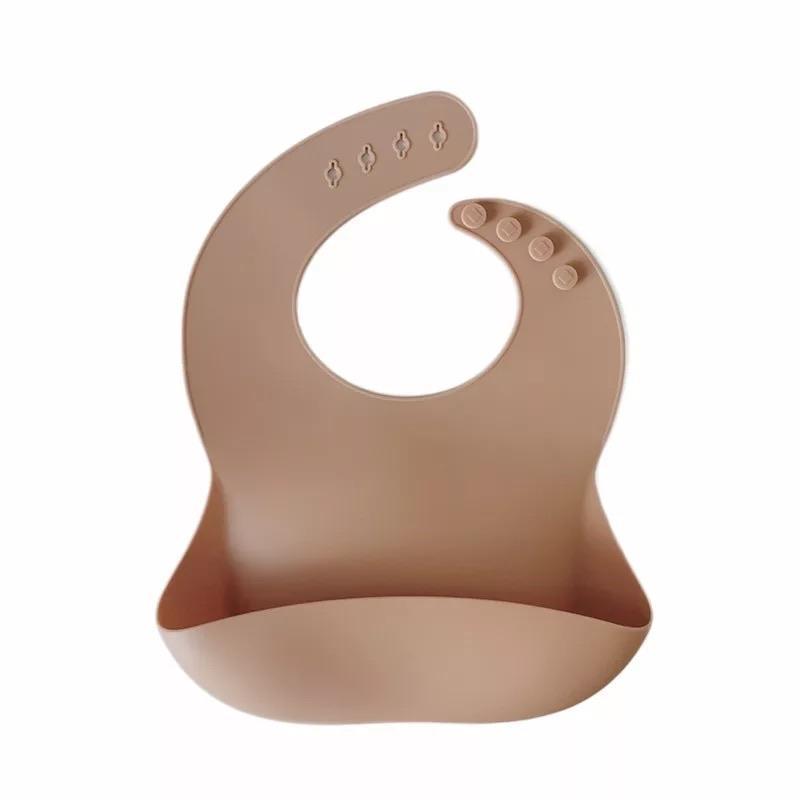 Silicone Bib ( Apricot )category_Kids from lu & ken co - SHOPELEOS