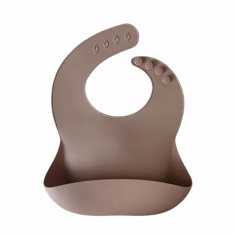 Silicone Bib ( Taupe)category_Kids from lu & ken co - SHOPELEOS