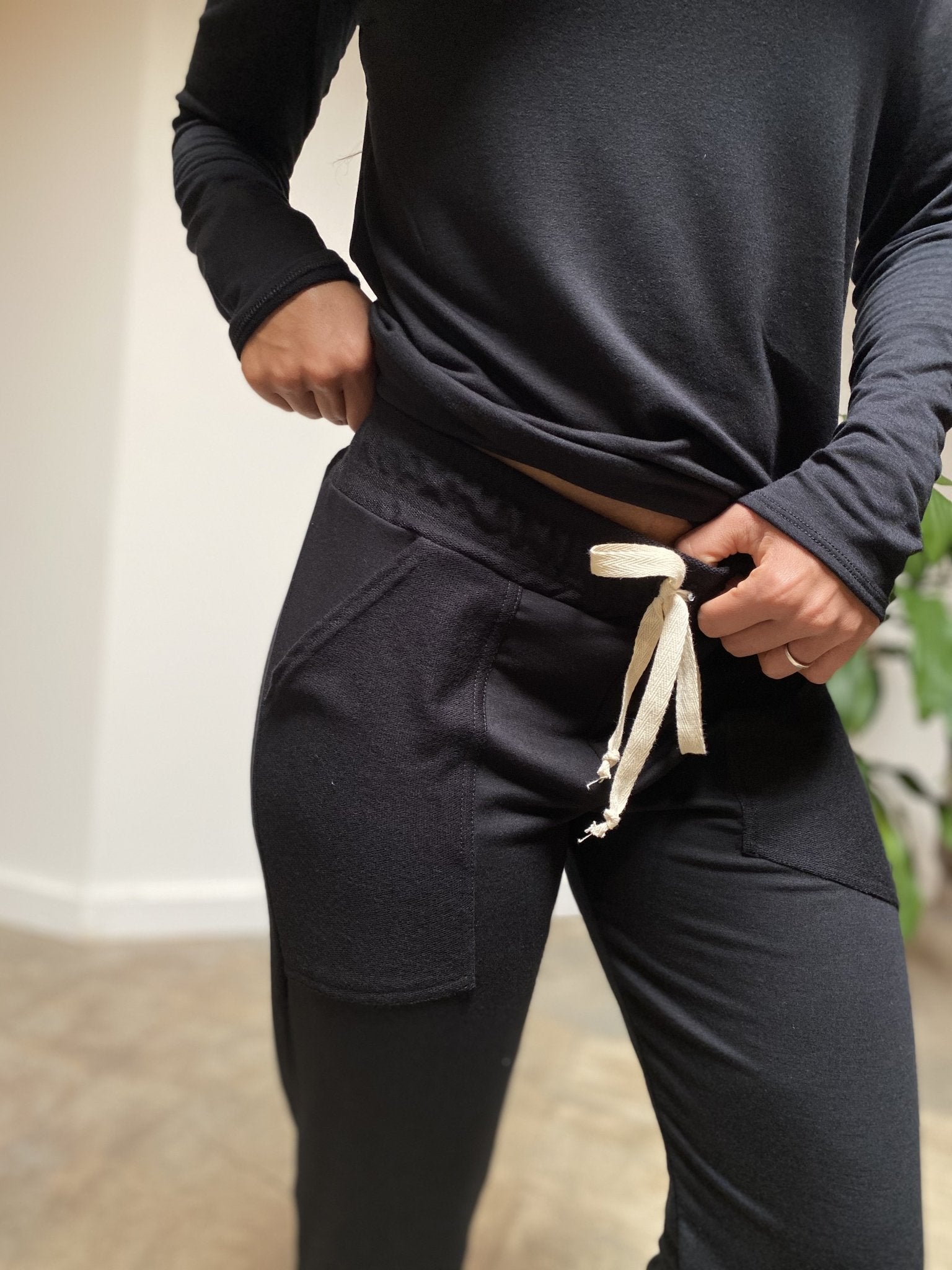 Lightweight Bamboo Jogger in Blackcategory_Womens Clothing, from MADI - SHOPELEOS