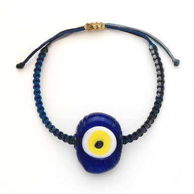 Blue Glass Evil Eye Bracelet from OIYA - SHOPELEOS