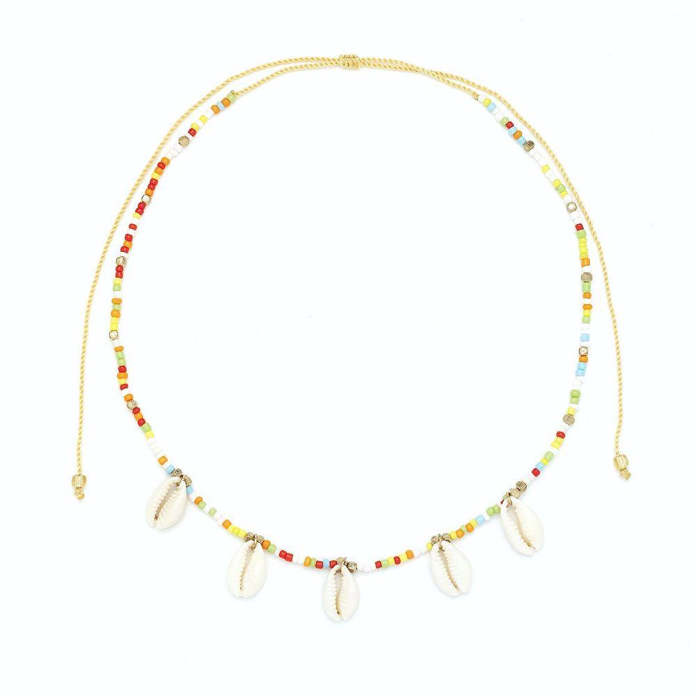 Colorful Cowrie Shell Necklace from OIYA - SHOPELEOS