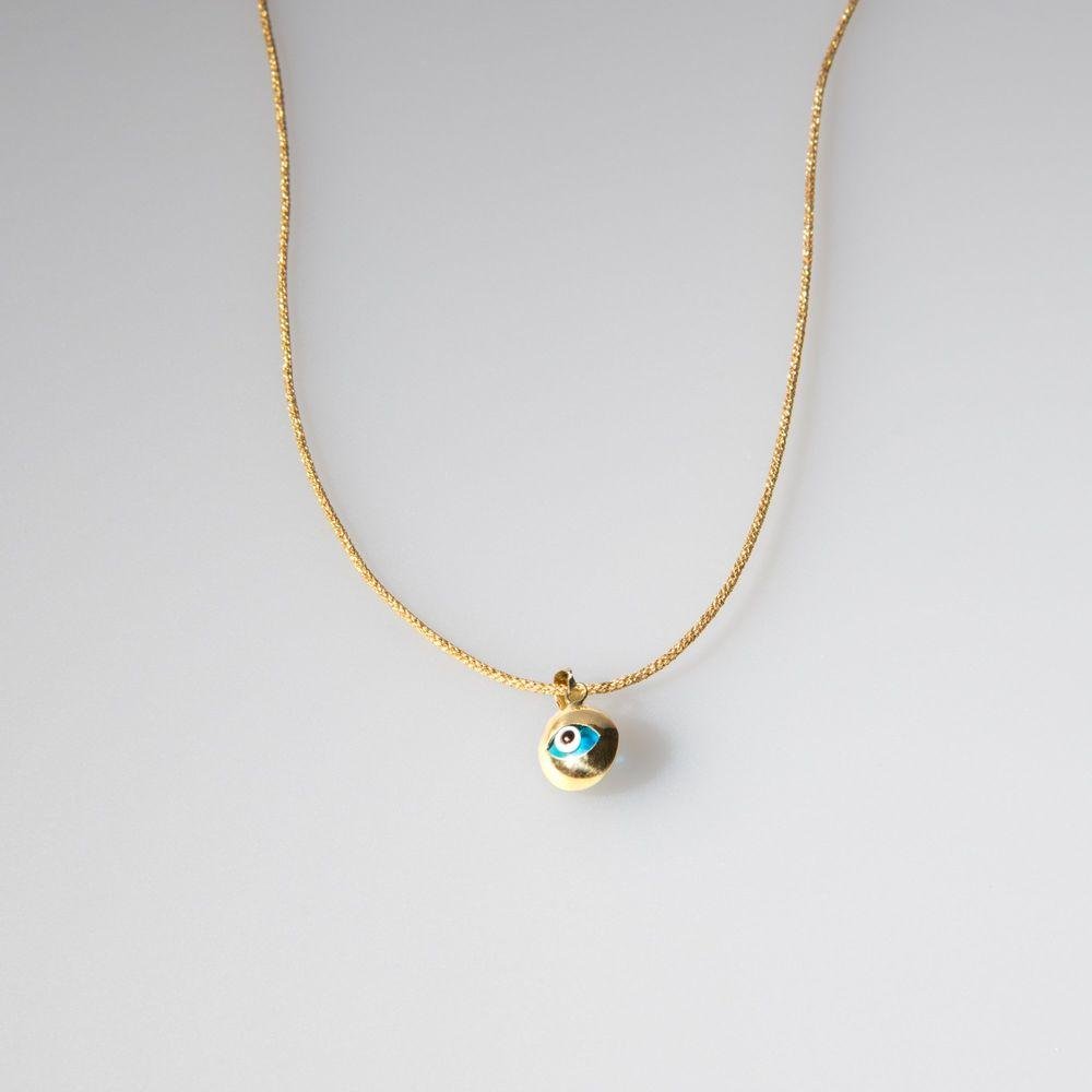 Evil Eye Gold Necklace from OIYA - SHOPELEOS
