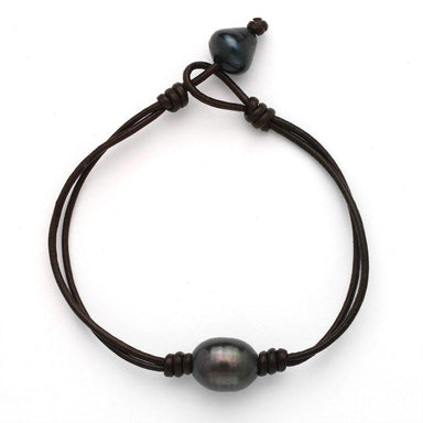 Freshwater Baroque Black Pearl Bracelet from OIYA - SHOPELEOS