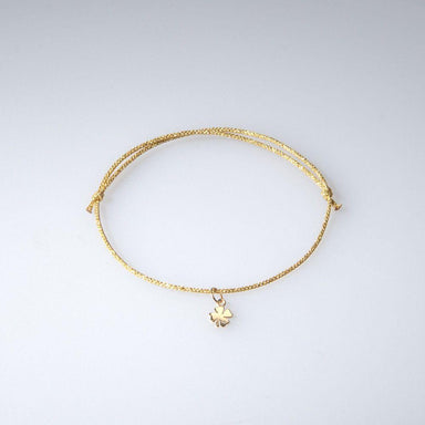 Gold Four Leaf Clover Charm Bracelet from OIYA - SHOPELEOS