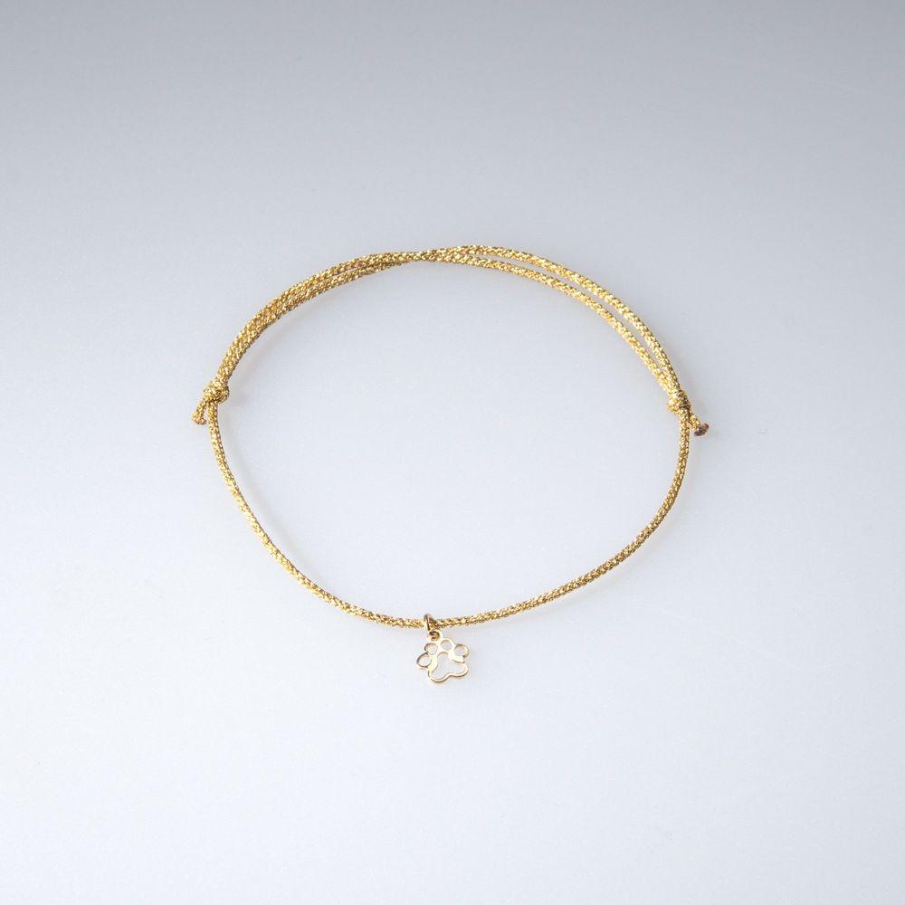 Gold Paw Print Charm Bracelet from OIYA - SHOPELEOS