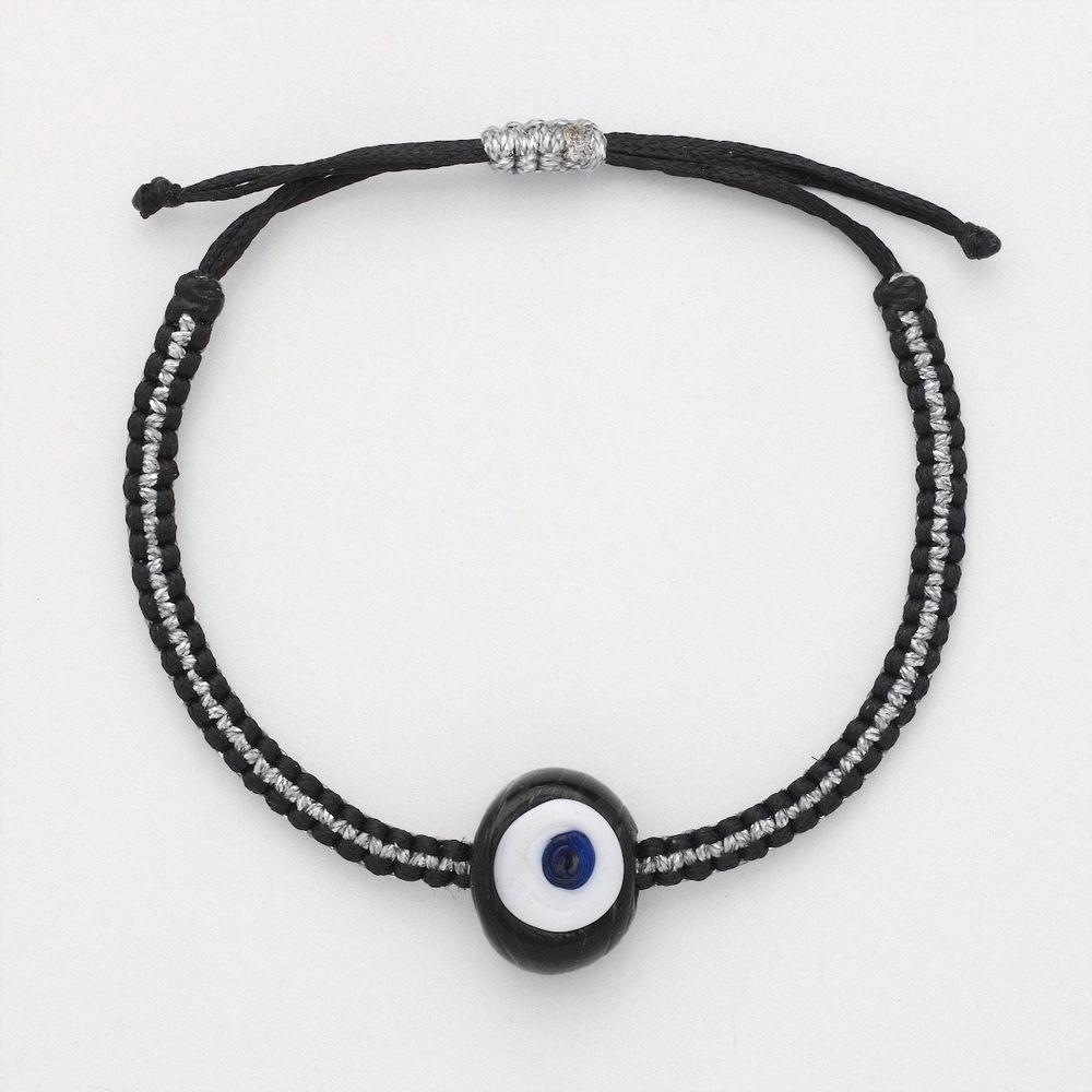 Mini Liquorice Glass Evil Eye Bracelet from OIYA - SHOPELEOS