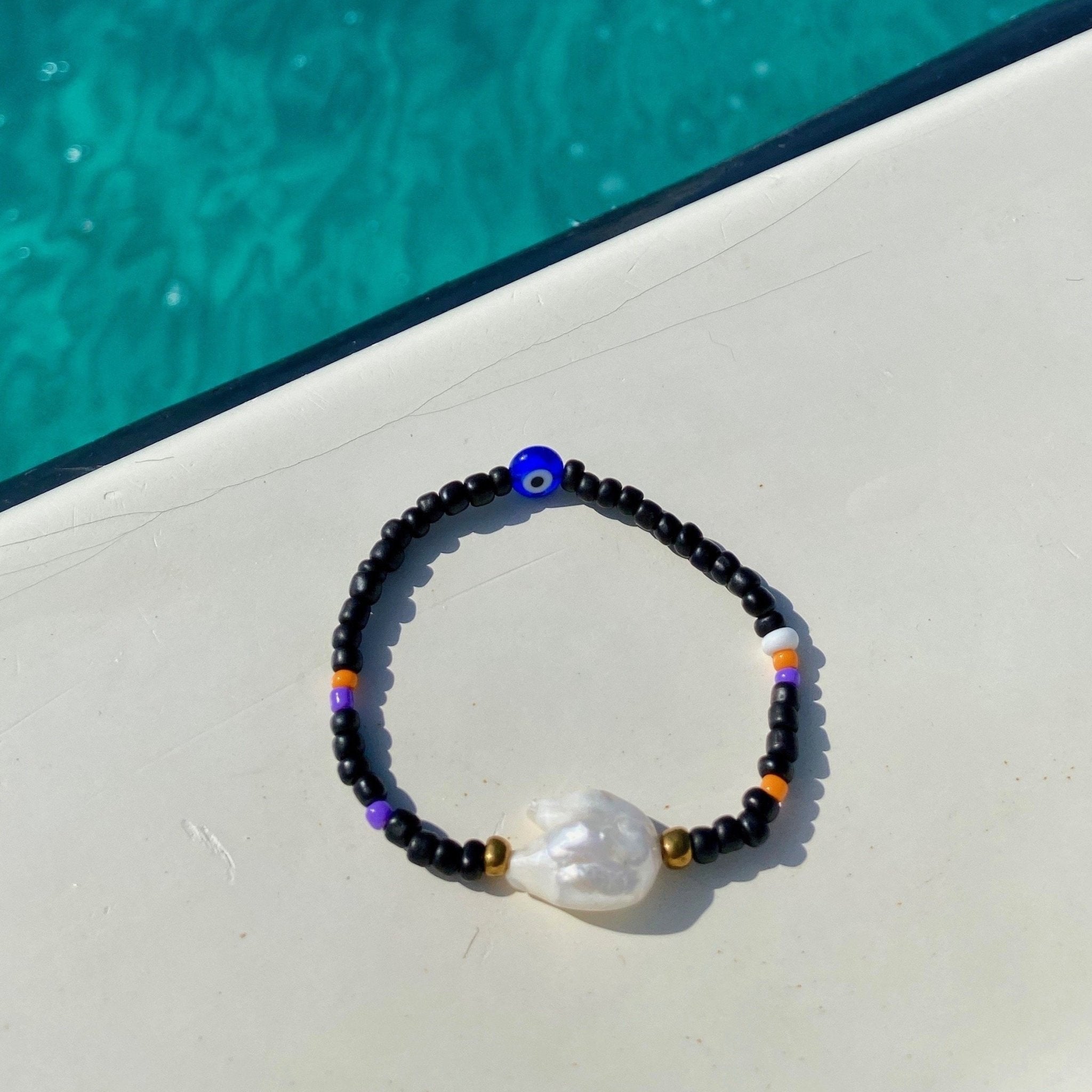 Raw Pearl Beaded Bracelet from OIYA - SHOPELEOS