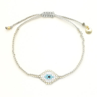 Silver Miyuki Eye Braceletcategory_Accessories from OIYA - SHOPELEOS