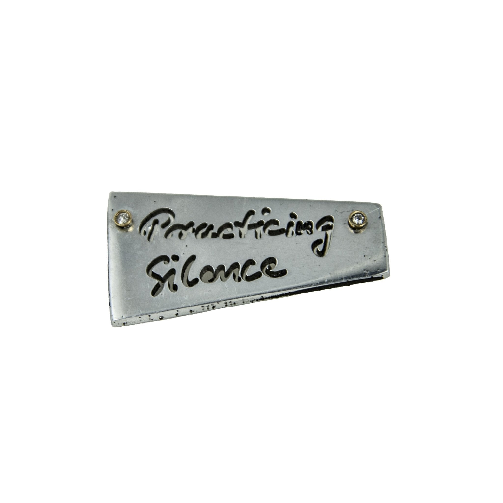 "PRACTICING SILENCE" DIAMOND PIN - BEATRIX OST COLLABORATIONcategory_Accessories from ARTICLE22 - SHOPELEOS