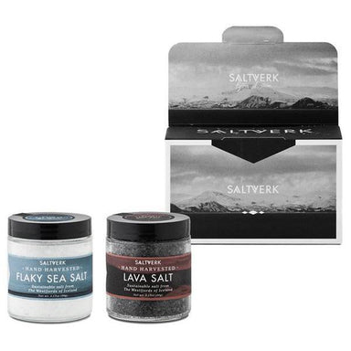 SALTVERK Gift box w/ Lava salt + Pure Flaky sea salt from Saltverk Inc - SHOPELEOS