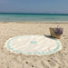 Mint Block Print Roundie Beach Blanketcategory_Decor from SLATE + SALT - SHOPELEOS