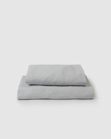 Marcel Linen Sheet Set - Glaciercategory_Bedding & Bath from SUNDAY MORNING - SHOPELEOS