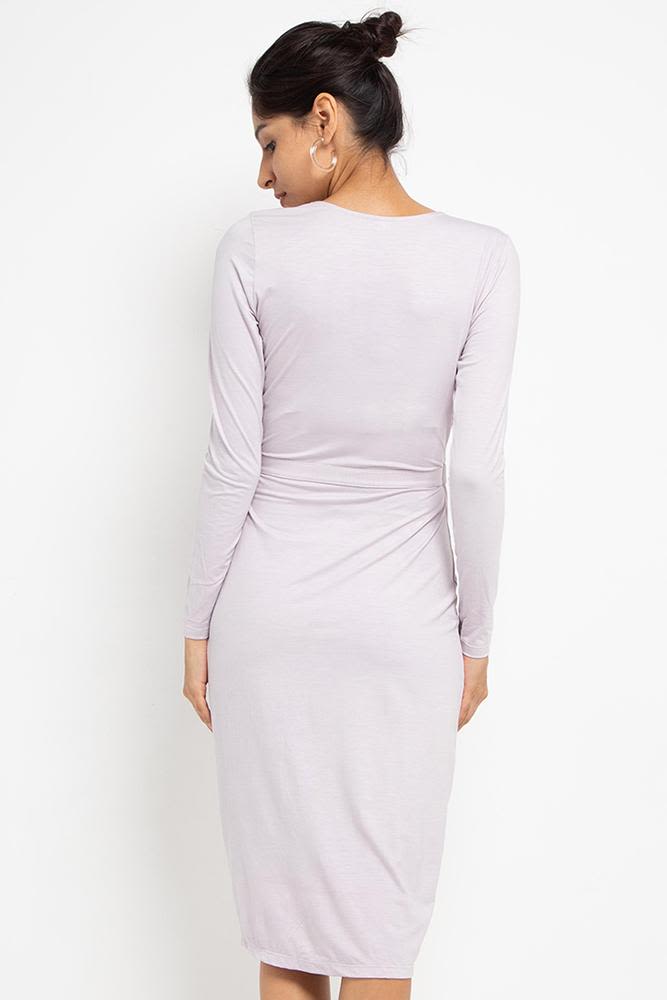 Farrah Wrap Dress (Lilac)category_Womens Clothing from THIS IS A LOVE SONG - SHOPELEOS