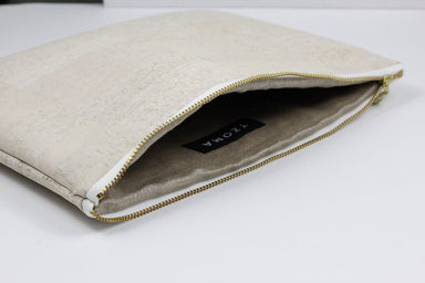 Gloria Clutch In White Corkcategory_Accessories from Tzoma - SHOPELEOS