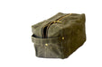 Susan Dopp Kit In Olive Green Waxed Canvascategory_Makeup from Tzoma - SHOPELEOS