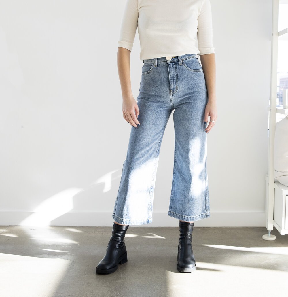 Flora Pant in Light Denim | Whimsy + Rowcategory_Womens Clothing from Whimsy and Row - SHOPELEOS